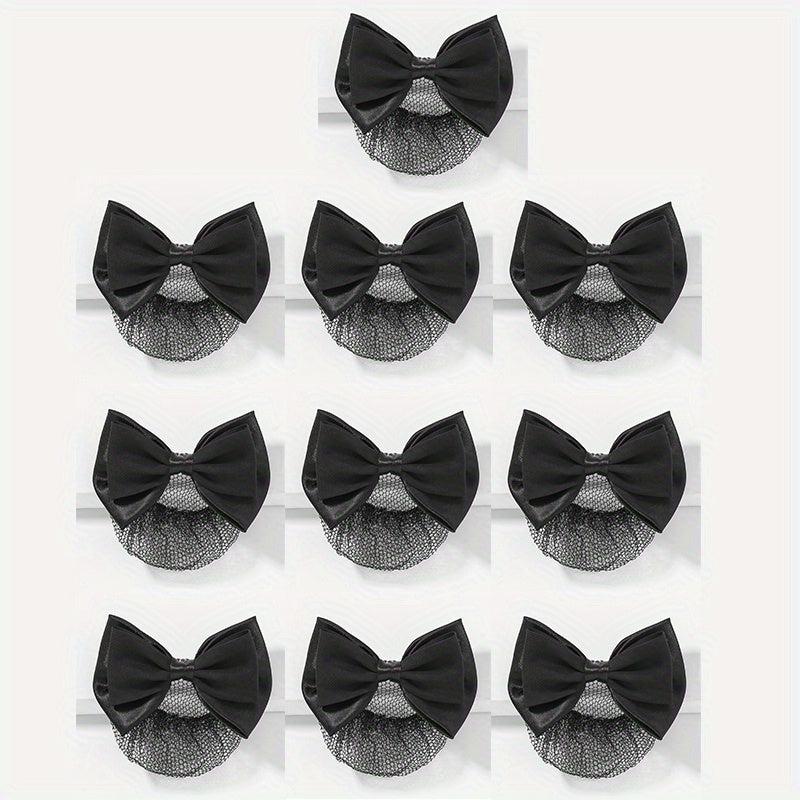 10pcs Bow Hair Satin Ribbon Hair Clips for Girls