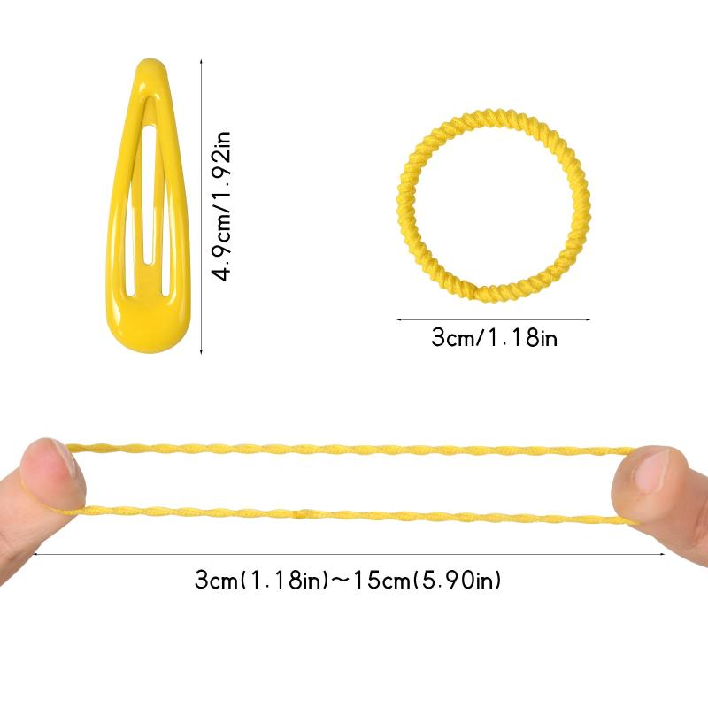 120 Pcs Girls Snap Barrettes Kids Clips Hairpin Hair Ties Ponyt