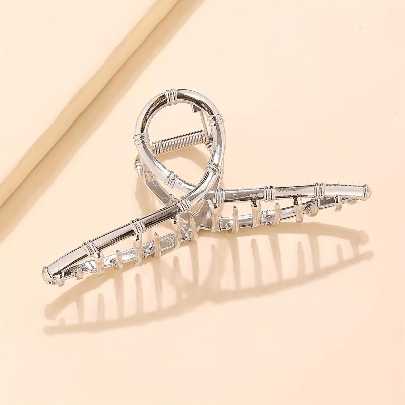 Metal Bamboo Shaped Hair Claw Ponytail Holder Hair Clip