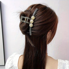 Glossy Sweet Hair Claw Style Hair Claw Nonslip Ponytail Holder