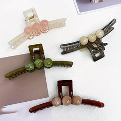 Glossy Sweet Hair Claw Style Hair Claw Nonslip Ponytail Holder