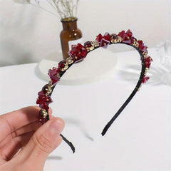 Baroque Rhinestone Beaded Headband Crystal Headdress Hair Band
