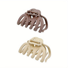 2pcs Large Frosted Hair Claw Non-slip Hair Accessories