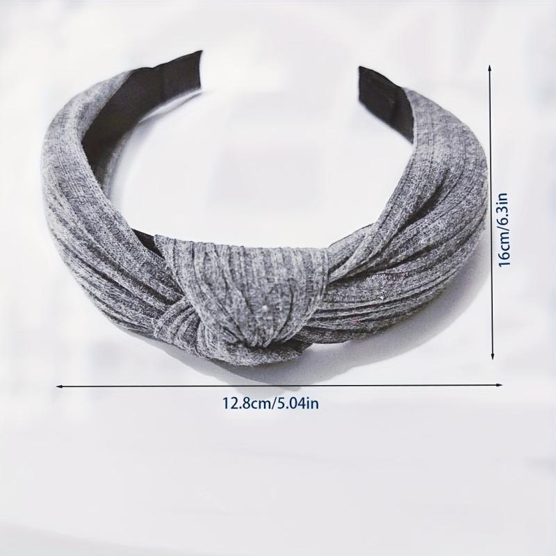 Knitted Fabric Cross Knot Headband Wide Hair Band Retro Style