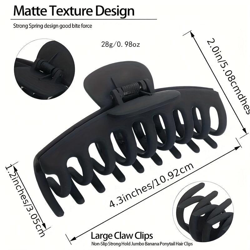 6pcs Large Hair Claw For Thick Curly Hair