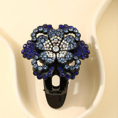Rhinestone Flower Hair Claw Clip Sparkly Large Duck Billed Clip