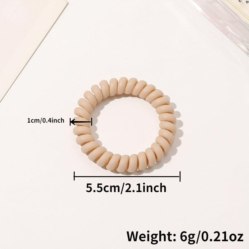 Frosted Solid Spiral Hair Tie Coil Hair Tie Waterproof Hair Accessories