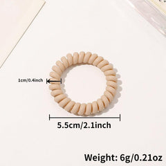Frosted Solid Spiral Hair Tie Coil Hair Tie Waterproof Hair Accessories