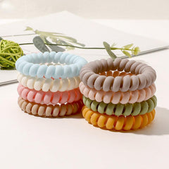Frosted Solid Spiral Hair Tie Coil Hair Tie Waterproof Hair Accessories