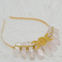 Crystal Quartz Crown Moon Natural Crystal Goddess Crown