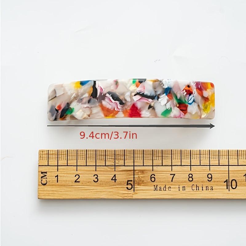 6 Barrettes Acetate Metal Spring Clip Thick Hair All Match Clip Women's