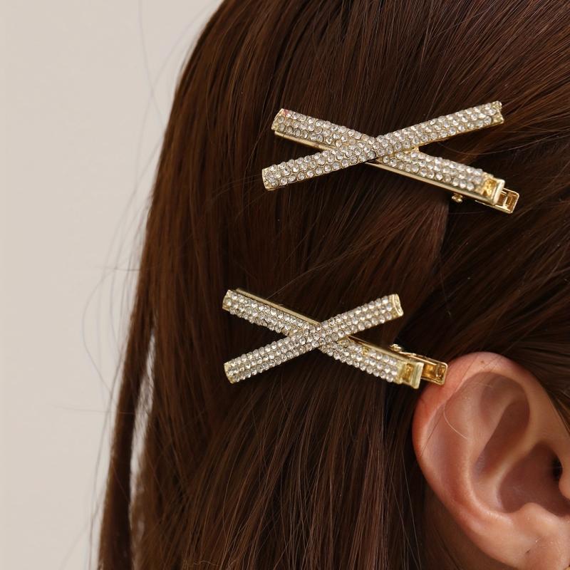 Cross Rhinestone Hair Clip for Women