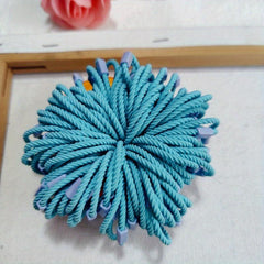 100pcs Colorful Hair Tie Elastic Nylon Hair Rope Braid Hair