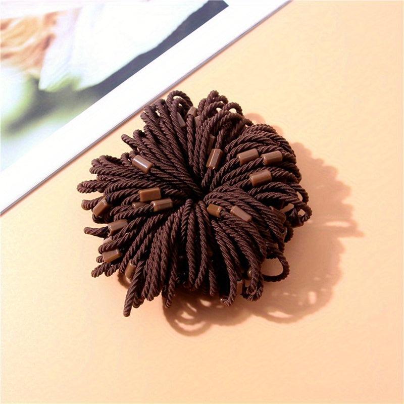 100pcs Colorful Hair Tie Elastic Nylon Hair Rope Braid Hair