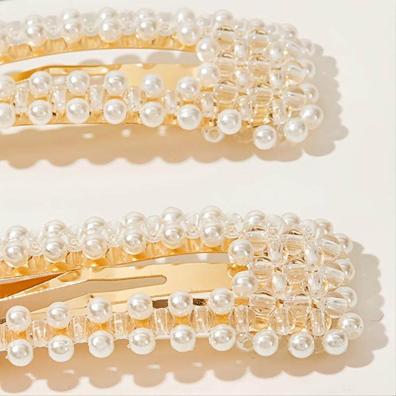 2pcs Pearl Hair Clip Women's Hair Clip Hair Accessories