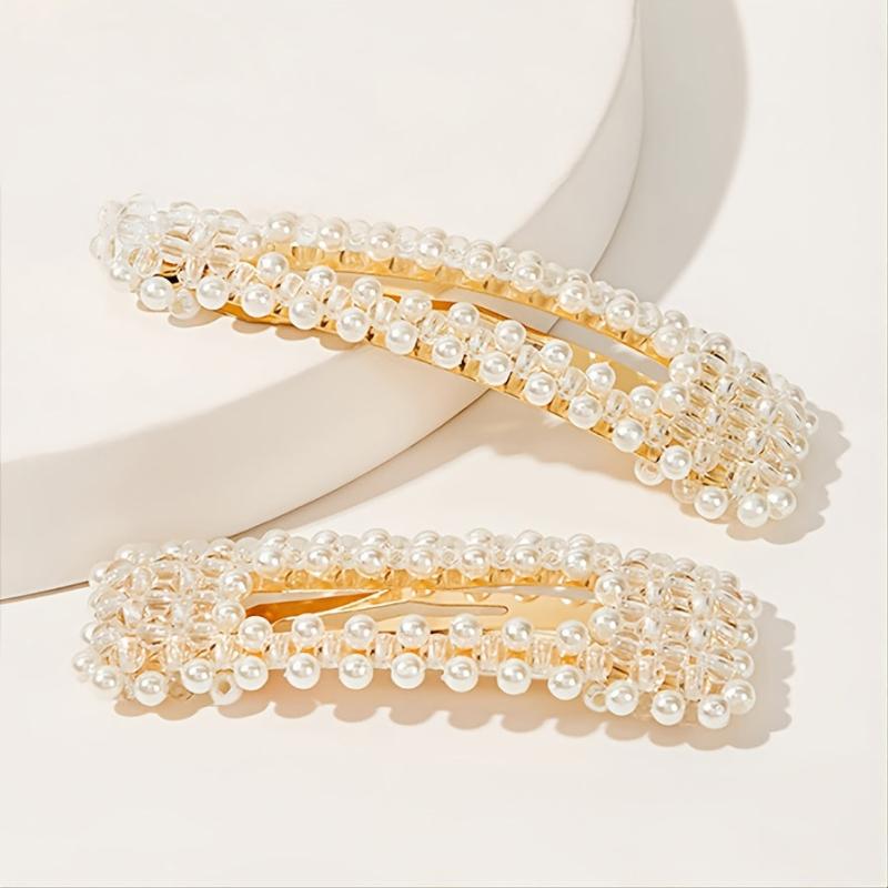 2pcs Pearl Hair Clip Women's Hair Clip Hair Accessories