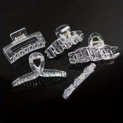 Transparent Hair Claw Clip Nonslip Shark Claw Ponytail Holder