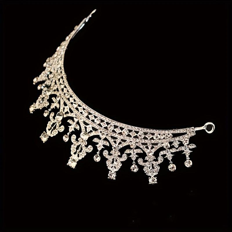 Crystal Tiara Crown With Comb for Women Girls - Bridal Wedding Prom Party