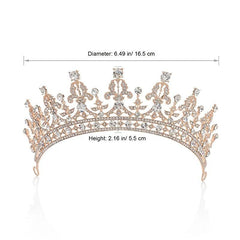 Crystal Tiara Crown With Comb for Women Girls - Bridal Wedding Prom Party