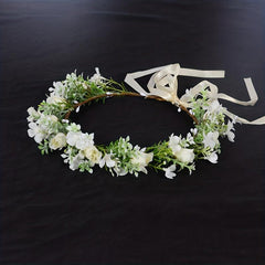 Boho Flower Wreath Headdress for Wedding Bride