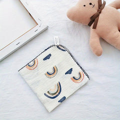 Animal Pattern Handkerchief Soft Face Towel Small Square Scarf Cartoon Hankies