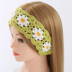 Crochet Sun Flower Headband Woven Hair Band Accessory