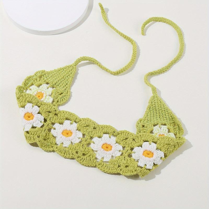 Crochet Sun Flower Headband Woven Hair Band Accessory