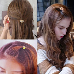 Gold Rhinestone Hair Rings Aluminum Dreadlocks Metal Hair Cuffs