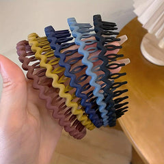 8pcs Candy Teeth Hair Band Solid Headband Style Head Hoop For Skincare Makeup
