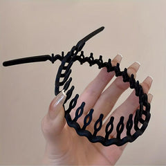 8pcs Candy Teeth Hair Band Solid Headband Style Head Hoop For Skincare Makeup