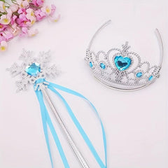 Baby Girls Halloween Tiara Crown & Wand Set