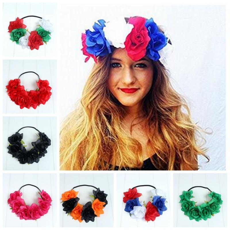Mexican Style Flower Headband Hair Band Independence Day Hair Accessories