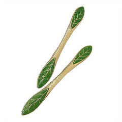 Leaf Shape Enamel Hairpin Ponytail Holder Hair Pin Hair Accessories