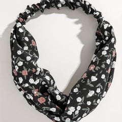 Criss Cross Headband Stretchy Hair Band Floral Printed Hair Band Style Headdress
