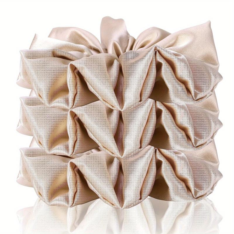 3 Pcs Large Satin Scrunchies Soft Stylish Hair Tie Hair Accessories
