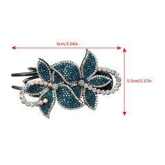 Rhinestone Flower Hair Claw Clip Non Slip Strong Hold Grip Hair Jaw Clip