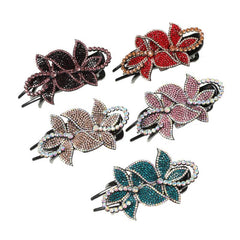 Rhinestone Flower Hair Claw Clip Non Slip Strong Hold Grip Hair Jaw Clip