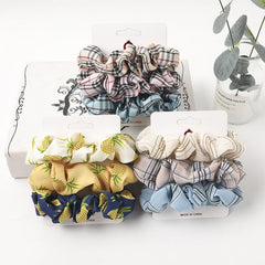 Ditsy Floral Print Scrunchie Hair Tie Ponytail Holder