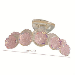 Camellia Flower Hair Claw Clips No Slip Hair Clamp for Women Girls