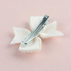 2pcs Faux Pearl Bow Hair Clips for Hair Bangs Braids Girls Baby Accessories