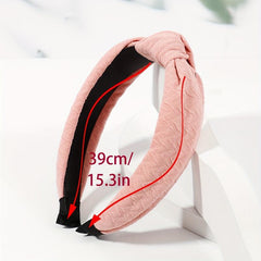Solid Cross Knotted Headband Elastic Hair Band for Women and Girls