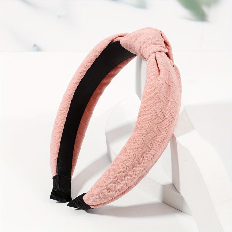 Solid Cross Knotted Headband Elastic Hair Band for Women and Girls