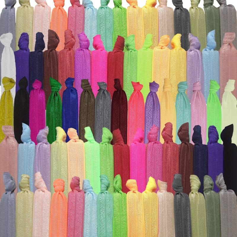 50pcs Ribbon Hair Tie Knotted Hair Rope Ponytail Holder Hair Tie Women