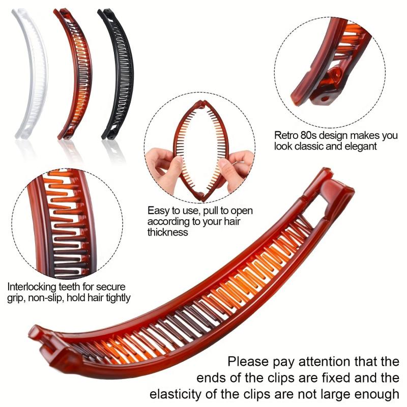 Vintage Hair Clip Banana Clip Large Ponytail Holder for Women