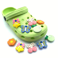 10pcs Shoe Charm Shoe Buckle Butterfly Cherry Shape DIY Accessories