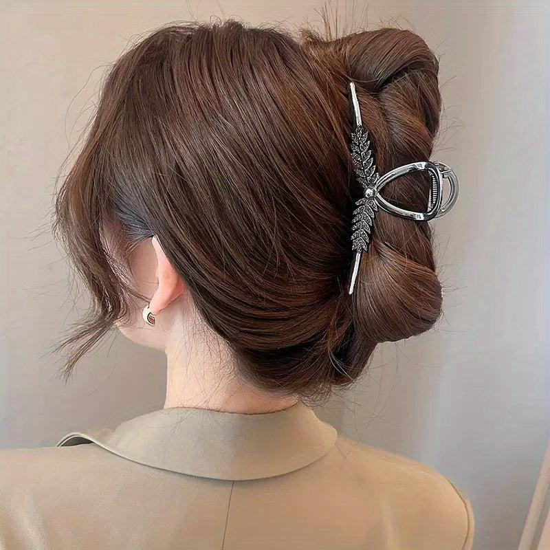 Wheat Shape Hair Claw Shark Claw Back Head Hair Clip for Women