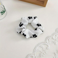 Floral Bow Hair Scrunchies Hair Accessories For Women Style