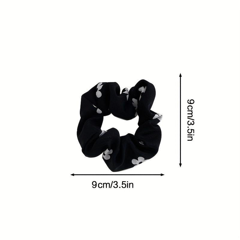 Floral Bow Hair Scrunchies Hair Accessories For Women Style