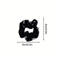 Floral Bow Hair Scrunchies Hair Accessories For Women Style