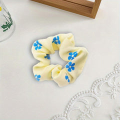 Floral Bow Hair Scrunchies Hair Accessories For Women Style